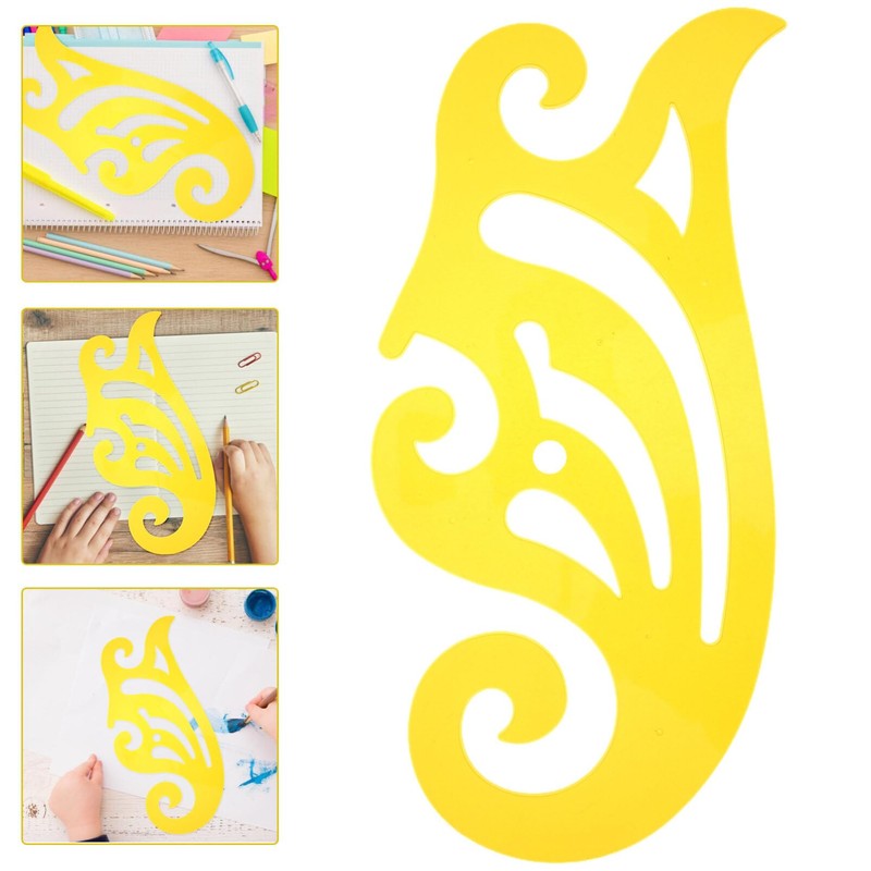 Operitacx Durable Plastic Sewing Ruler French Curve Ruler for Clothing