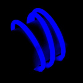 Aptafêtes LU8458/BLEU - Confezione da 100 braccialetti luminosi 4/6 H - 20 cm