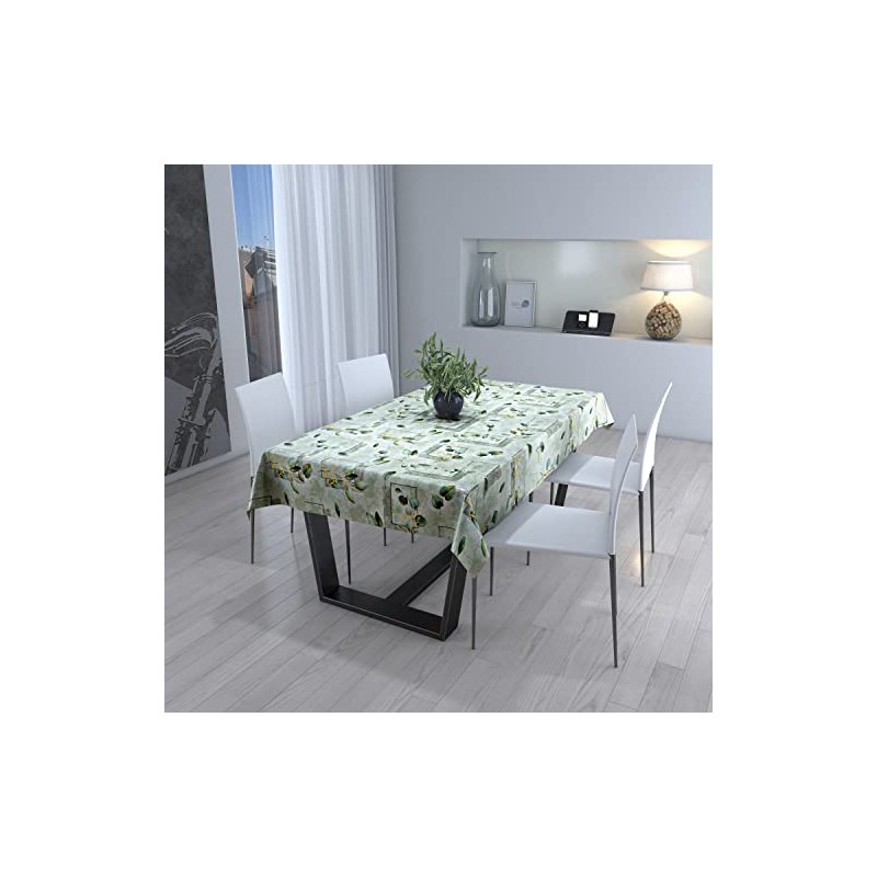 BEAUTEX Oilcloth Tablecloth, Wipe-Clean Tablecloth, Round, Oval Square, Choice of