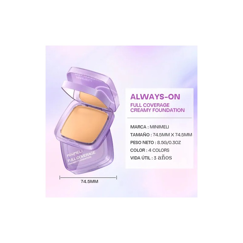 Minimeli Base De Maquillaje Mate Cremosa Fijador Spf30, 2pcs