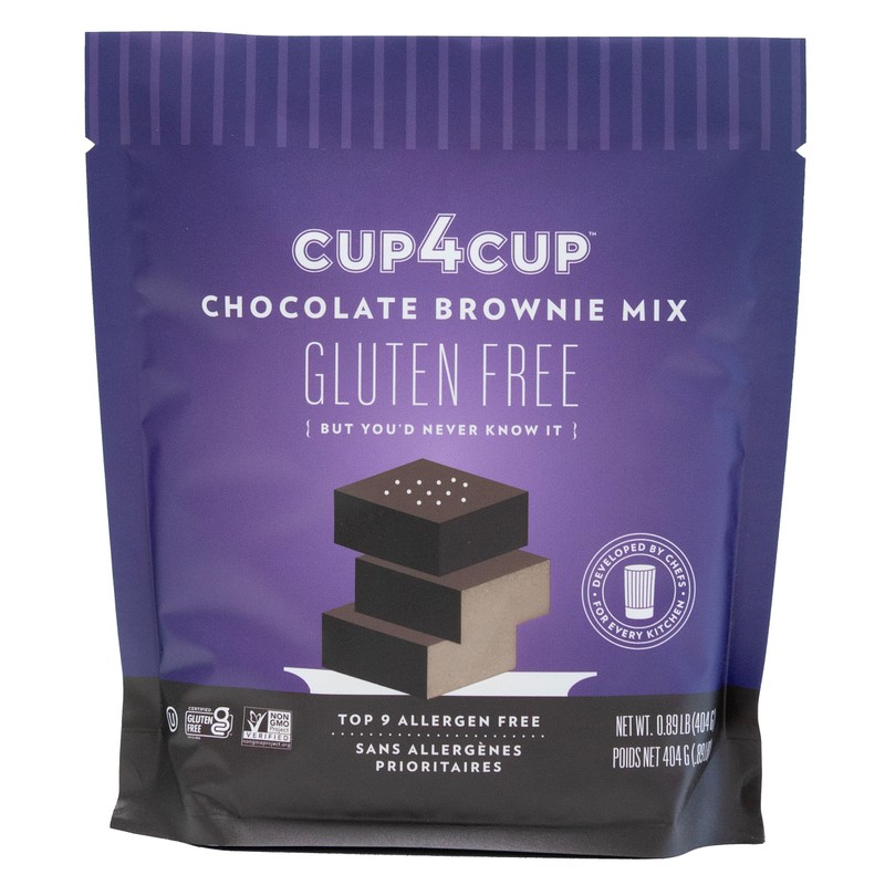 Cup4Cup Chocolate Brownie Mix, 14.25 Ounces, Certified Gluten Free, Dairy