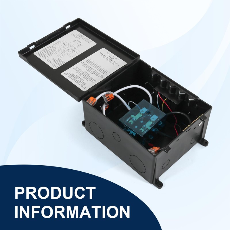 Nirakoka 30 Amp Automatic Transfer Switch, Rated 120VAC Applied to