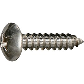 TRUSCO Y838-3520 Truss Head Tapping Screws, 1 Type A, Stainless Steel, M3.5 x 20 mm, Pack of 10, Small Quantity
