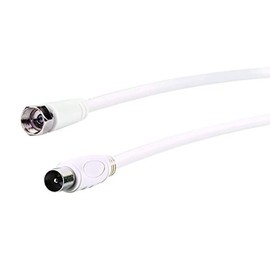 SCHWAIGER -KVCK163 532- SAT-Empfängerkabel/Antennen-Adapterkabel/ 3 m Anschlusskabel/konfektioniert/ 75 dB/ 2-Fach geschirmt/F-Stecker > IEC Stecker/weiß