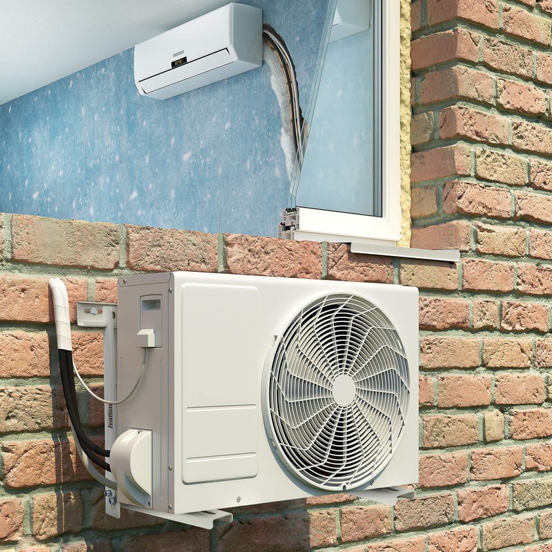 Ivation Outdoor Split Air Conditioner Mount Bracket, Heavy-Duty Wall Mounting