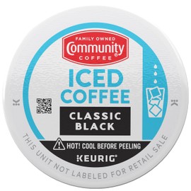 Community Coffee Classic Black, 10 Keurig Iced Coffee Pods, Dark Roast, Compatible with all K-Cup Brewers, 10 Count (Pack of 1)