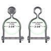 Insaga 2 Pack 2-3/8'' Chain Link Fence Gate Post Hinge,