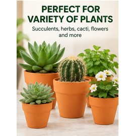16-Pack Mini Terracotta Pots for Succulents & Cactus – 1.8-Inch Clay Planters with Drainage Holes for Home Decor & Crafts