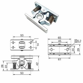 Heavy Duty Double Roller Catch, glrovazas 1Pcs Zinc Alloy Push to Open Door Latch & Quick Release Lock, Adjustable Door Holder for Trailer, RV, Cabinet, Shed Doors with Screws (mp-4)
