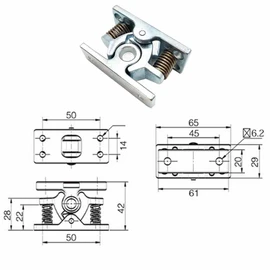 Double Roller Catch, Heavy Duty Spring Loaded Latch1Pcs Zinc Alloy Latch Pin Push to Open Door Latch & Quick Release Lock, Holder for Trailer, RV, Cabinet, Shed Doors with Screws (mp-4)