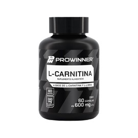PROWINNER | L-Carnitina, Suplemento Alimenticio, L-Carnitina 100% Pura, 240mg de L-Carnitina por Porción, Pre workout, 60 Cápsulas de 600mg