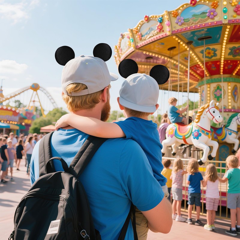 Magnetic Mouse Ears for Hats, Removable Magnet Minni Ear for