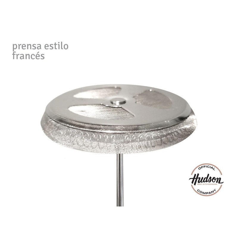 HUDSON French Press Coffee and Tea Maker, 9 cups, Silver