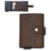 POWR Wallet Men Metal Cardholder Wallet with Coin Compartment. Brown
