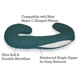 New Microfiber Zippered Replacement Maternity Body Pillow Cover (Green)