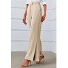 Cicy Bell Womens Side Split Dress Pants Elastic High Waisted