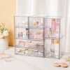 Vtopmart Stackable Storage Drawers Set of 3,Clear Plastic Organizer Bins