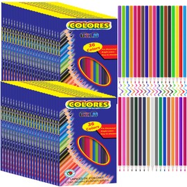 UZLU 1080 Count Colored Pencils Bulk Soft Core Coloring Pencil Pre-sharpened for Adults Kids 36 Assorted Color Ideal Art Supplies for Coloring Books Beginners Draw Doodling Sketching Shading Blending