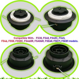 QMTCYXGS FS38 FS40 FS40C FS45 C6-2 Easy Load Trimmer Head Fit for Stihl FSA60R FSA86R FSE60 FSE71 FSE81 FS46 FS50 FS50C Replaces 4006 710 2126