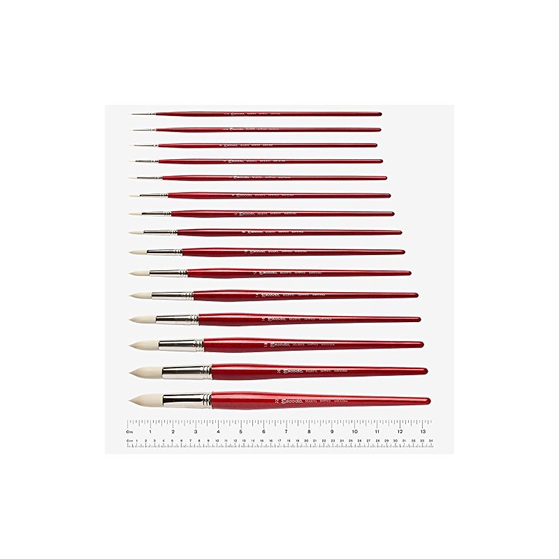 Escoda Marfil Long Handle - 4475 Round - Size 10