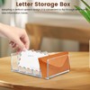 LELE LIFE Acrylic Mail Organizer for Desk, 5 Compartments Thick