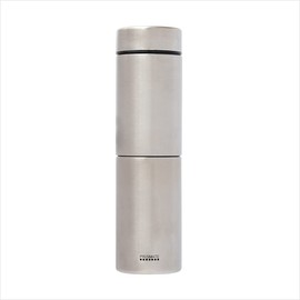 PRISMATE PR-SK041 Stainless Steel Bottle Washable to Every Corner with 2 Types of Filters and Tumbler Cap (SV (Silver))