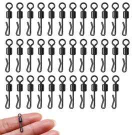 EORPAVU Fishing Swivels 35pcs Fishing Swivels Fishing Clips Carp Fishing Clips Snap Fishing Swivels Q Type Quick Change Swivels Fishing Swivels Quick Change Swivels