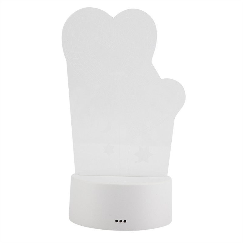 4.5V USB 3D Illusion Visual Romantic Night Lamp 7 Colors