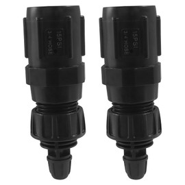 Aoserge 15PSI Drip Irrigation Faucet Adapter Kit, 2pcs 3/4" FHT x 3/4" MHT Pressure Regulator with 2pcs 1/4 Inch Drip Irrigation Tubing Adapter and 1 Roll Plumbing Tape, for Efficient Garden Watering