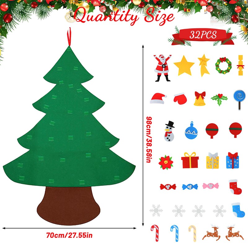 shallyong Felt Christmas Tree Children, Christmas Tree Felt Children with
