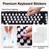 Raised Keyboard Stickers for Long Nails with Letters, Soft Silicone