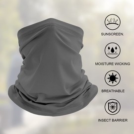 ZHCYGL 4 Pack Cooling Neck Gaiter Summer Face Cover Scarf Sun UV Protection Lightweight Balaclava Bandana for Men Women Fishing Sports Outdoors(Black,Navy Blue,Army Green,Deep Grey)