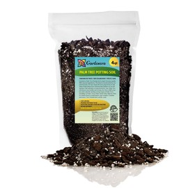 GARDENERA Palm Tree Potting Mix - The Ultimate Soil for Strong and Healthy Palms - Top Choice for Palm Tree Growers [4 Quart Bag]
