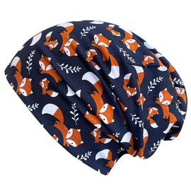 Wollhuhn Eco Beanie for Boys/Girls/Children, Comfortable Soft Long Hat/Beanie Hat/Knitted Hat/Children's Hat, Jersey Lining, for Transitional Periods, (Eco/Organic Fabrics)