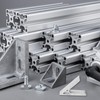 PATIKIL 45 Degree Angle Corner Brackets, 4Pcs 2.32x0.55 Inch Aluminum