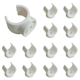 100 Packs 1/2 and 3/4 Inch PEX Clips, 16 mm Pipe Clamp Pipe Holder PEX Tubing Clamps PVC Water Pipe Support Hangers U-Hook Plastic Pipe Clamp Tools, (1/2, 3/4 Inch)