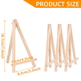 JMIATRY Pack of 30 Small Easel, Wooden Table Easel, Mini Easel Wood for Wedding Decoration, Table Decoration, Painting Crafts, Photo Album