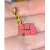 Gold Girl Power GRL PWR Charm Zipper Pull &Keychain Add