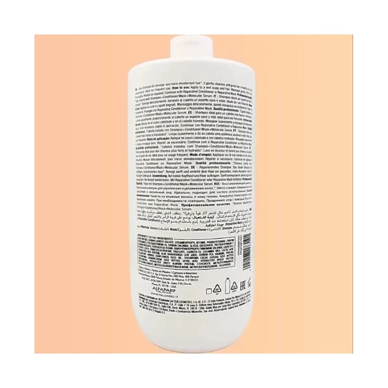 Shampoo Alfaparf Yellow Reparación Cacao 1000 Ml