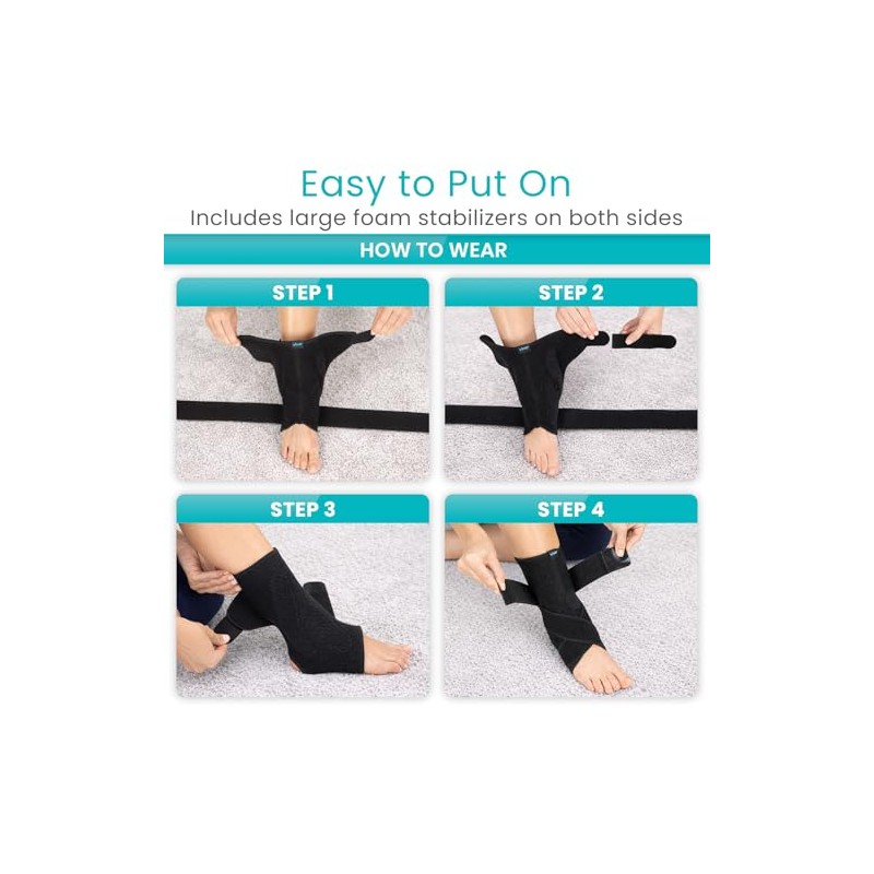 Vive Sprained Ankle Brace for Women, Men - Right or