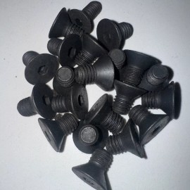 Fastenere Lot Of 20 YFS 3/8-16X5/8 Coarse Thread Flat Socket Cap Screw Plain