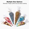 100Pcs Cone Cellophane Bags, 16 * 30CM/6.3 * 11.8IN Plastic