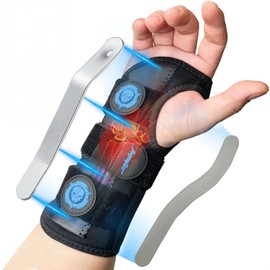 Neoprene Wrist Brace - Adjustable, Relieves Pain from Carpal Tunnel, Tendonitis, Arthritis & Sprains, Unisex, Day & Night Wear,Right Hand, L/XL