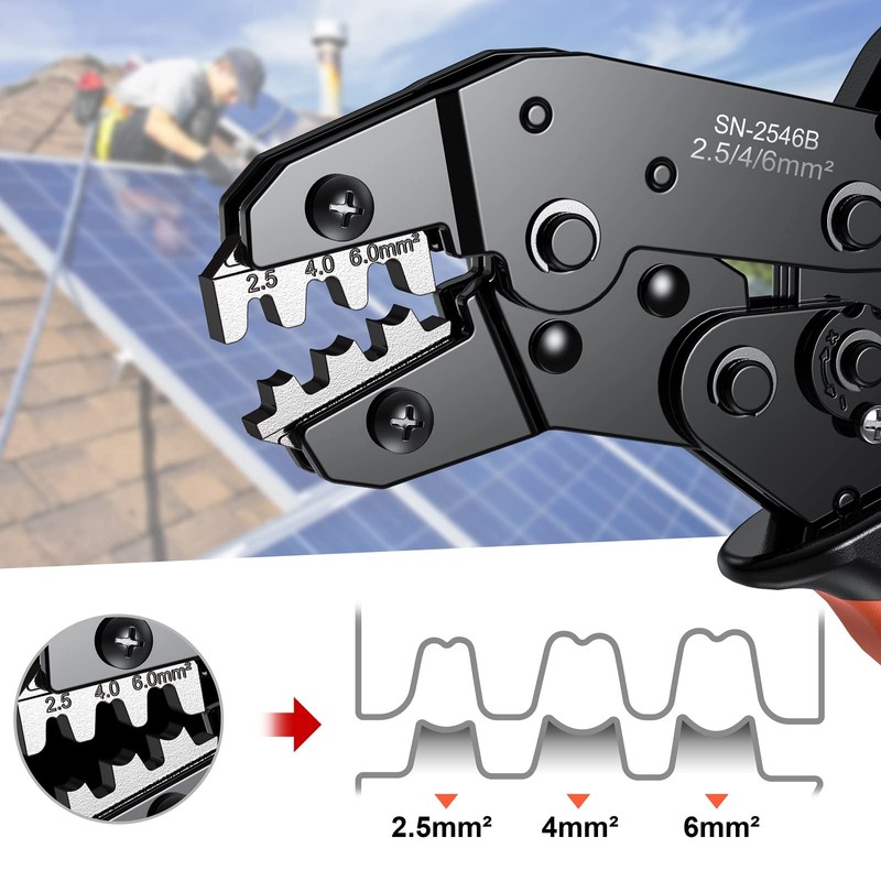 Preciva Solar Crimping Pliers for 2.5/4.0/6.0 mm² Solar Panel PV