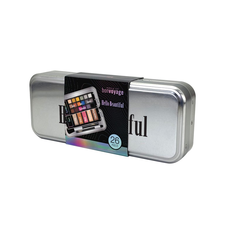 bonvoyage Hello Beautiful, Professional Makeup Set with EyeShadow, Bronzer, Blush,