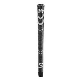 SuperStroke Cross Comfort Golf Club Grip, Black/Gray (Midsize) | Soft & Tacky Polyurethane That Boosts Traction | X-Style Surface & Non-Slip | Swing Faster & Square The Clubface More Naturally (446324)