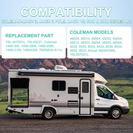 Hipoilk RV Air Conditioner Motor for Coleman Mach RV AC, 1/3 HP Condenser Fan Motor with Capacitor Replaces Fasco D1092, Y6L457D01L, 7184-0156, 7855MVA-A11U, Coleman 1468-306, 1468A3069