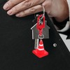 8Pcs Fun Traffic Cone Keychains Traffic Cone Keychains - Lightweight