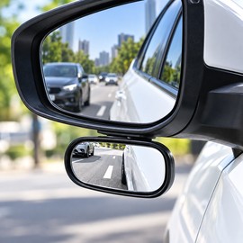 Adjustable Blind Spot Mirror for Cars & SUVs – 360° Rotating Wide-Angle Auxiliary Rearview Mirror for Parking and Lane Awareness