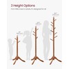 VASAGLE Solid Wood Coat Rack, Free Standing Tree-Shaped Coat Rack